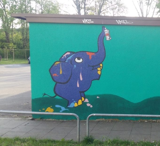 Graffiti  – Aktion am Gräfenbergweg in Kirchheim